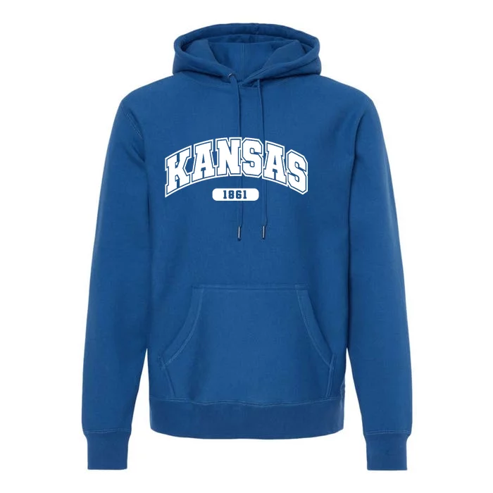 Kansas Collegiate Style 1861 Premium Hoodie