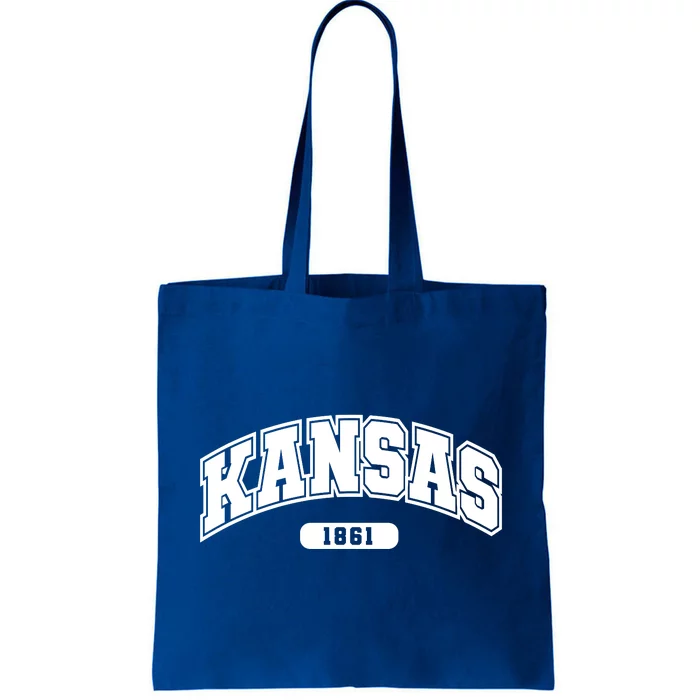 Kansas Collegiate Style 1861 Tote Bag