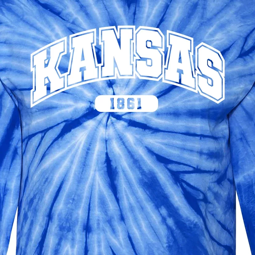 Kansas Collegiate Style 1861 Tie-Dye Long Sleeve Shirt