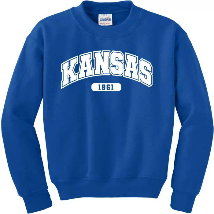 Kansas Collegiate Style 1861 Kids Sweatshirt