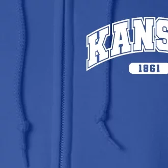 Kansas Collegiate Style 1861 Full Zip Hoodie