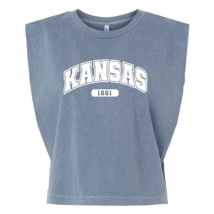 Kansas Collegiate Style 1861 Garment-Dyed Women's Muscle Tee