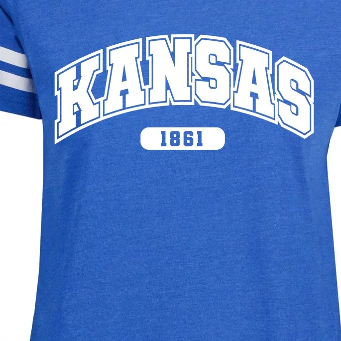 Kansas Collegiate Style 1861 Enza Ladies Jersey Football T-Shirt