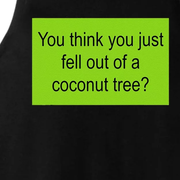 Kamala Coconut Tree Brat Green Meme Trend Gen Z Ladies Tri-Blend Wicking Tank