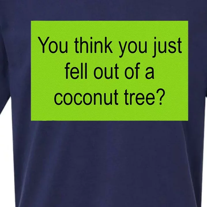 Kamala Coconut Tree Brat Green Meme Trend Gen Z Sueded Cloud Jersey T-Shirt