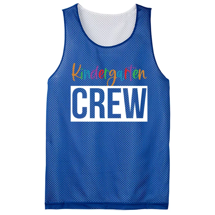 Kindergarten Crew Teacher Design Gift Mesh Reversible Basketball Jersey Tank