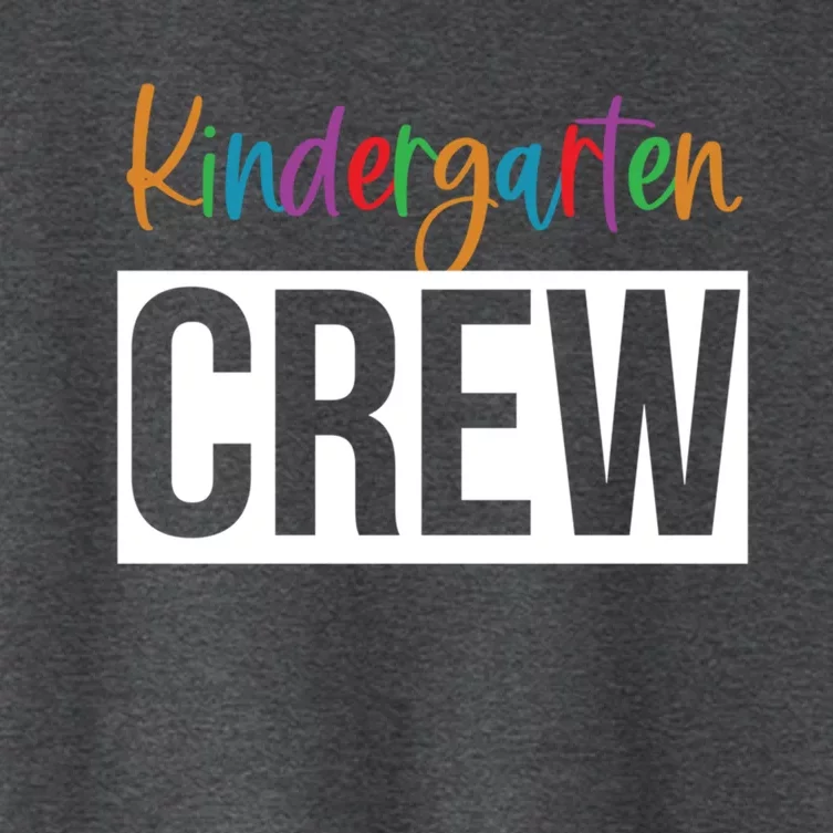 Kindergarten Crew Teacher Design Gift Women's Crop Top Tee