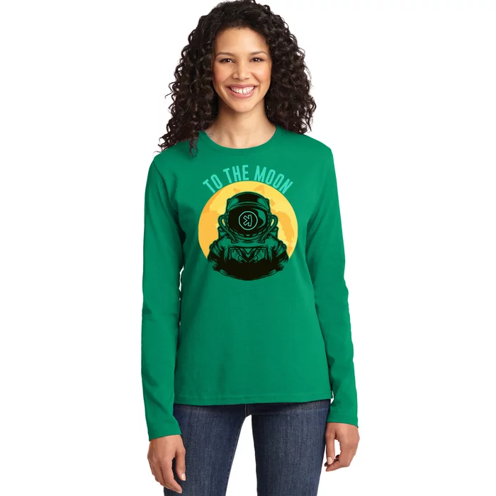 Kaspa Crypto To The Moon Crypto Kaspa Mining Kaspa Crypto Miner Crypto Bullrun Ladies Long Sleeve Shirt