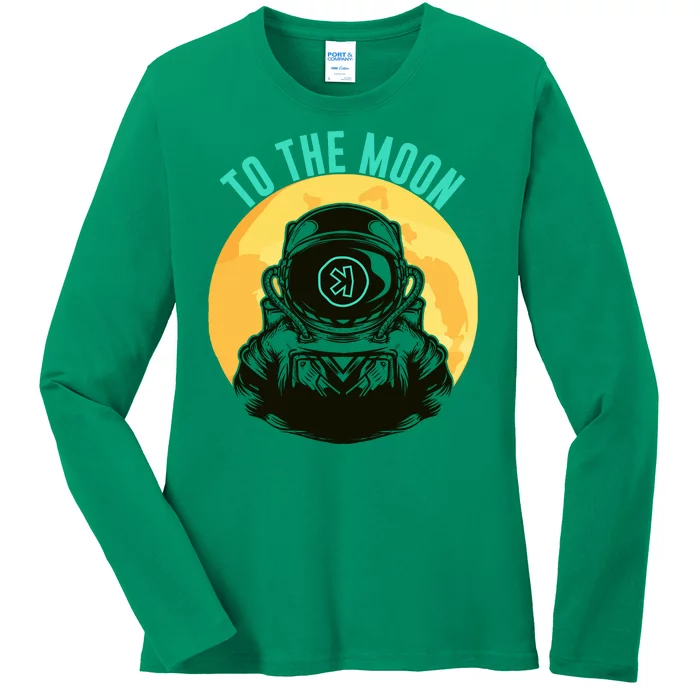 Kaspa Crypto To The Moon Crypto Kaspa Mining Kaspa Crypto Miner Crypto Bullrun Ladies Long Sleeve Shirt