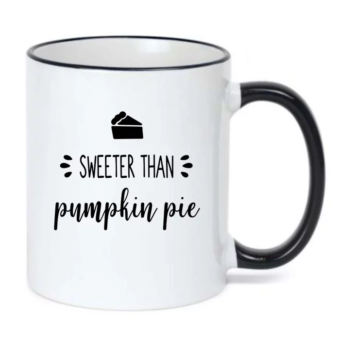 Kitchen Chef Thanksgiving Sweeter Than Pumpkin Pie Gift Black Color Changing Mug