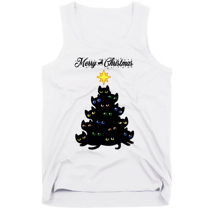 Kitten Christmas Tree Tank Top