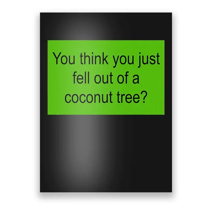 Kamala Coconut Tree Brat Green Meme Trend Gen Z Poster