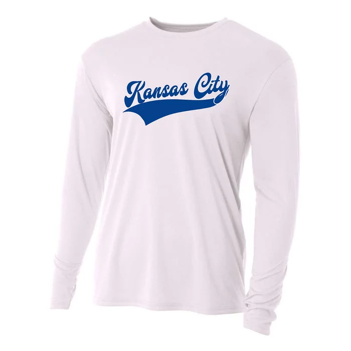 Kansas City Throwback Design Classic Cooling Performance Long Sleeve Crew