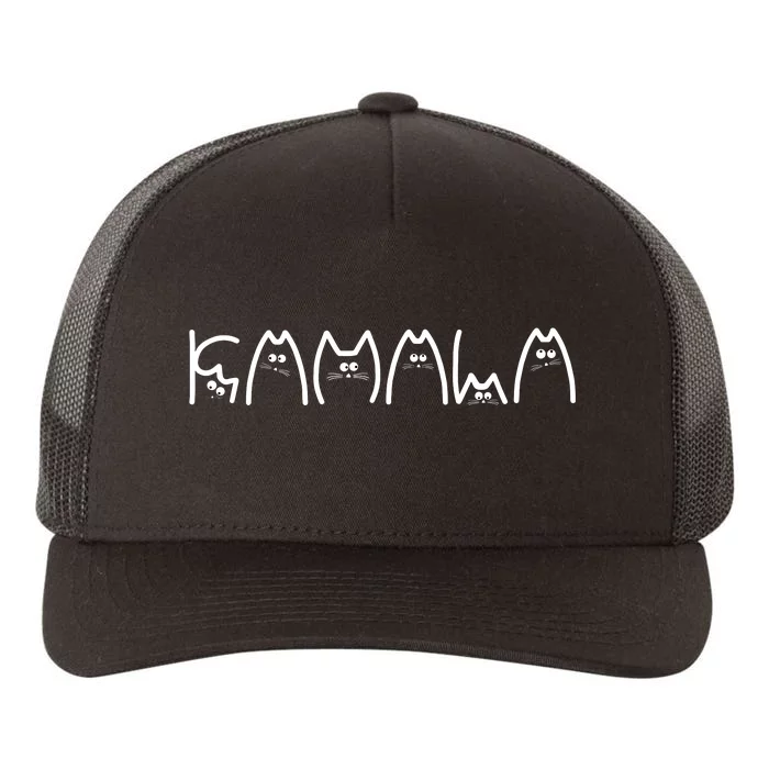 Kamala Cat Typography Alphabet Cats For Kamala Harris 2024 Yupoong Adult 5-Panel Trucker Hat