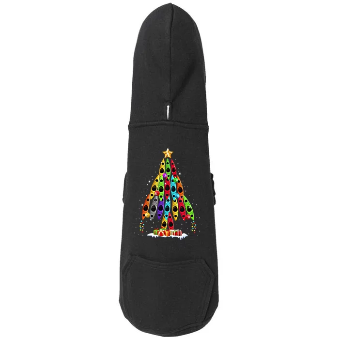 Kayak Christmas Tree Decor Xmas Kayaking For Kayaker Cool Gift Doggie 3-End Fleece Hoodie