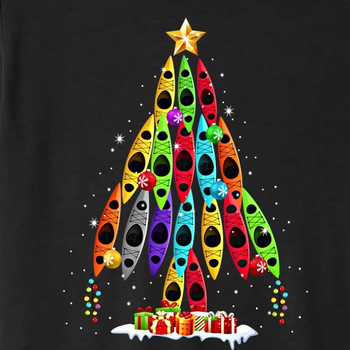 Kayak Christmas Tree Decor Xmas Kayaking For Kayaker Cool Gift ChromaSoft Performance T-Shirt