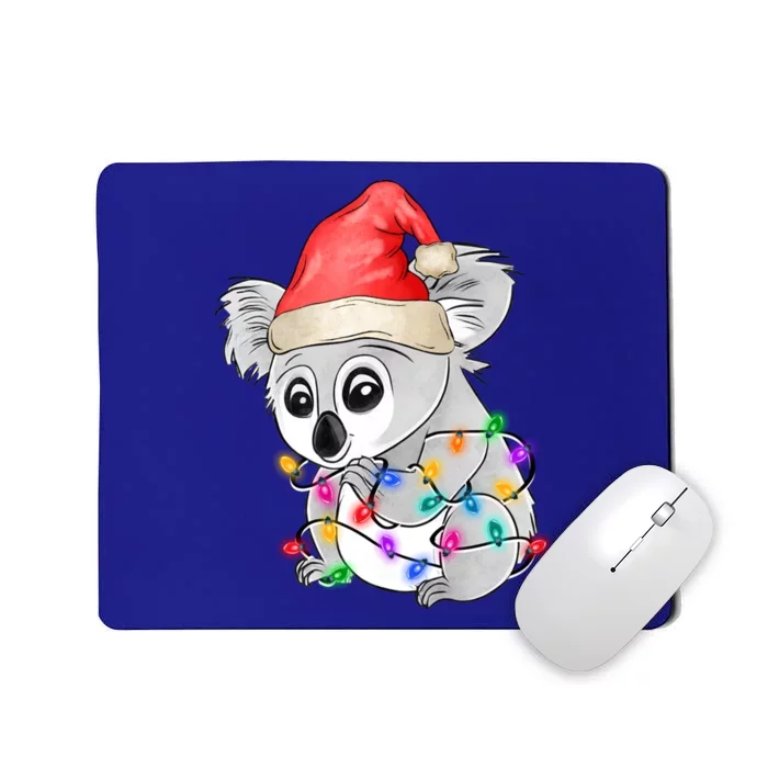 Koala Christmas Tree Light Tangled Pajama Xmas Graphic Great Gift Mousepad