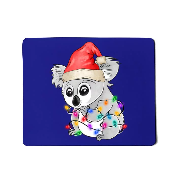 Koala Christmas Tree Light Tangled Pajama Xmas Graphic Great Gift Mousepad