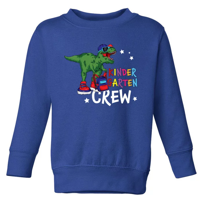 Kindergarten Crew T Rex Cute Kindergarten Great Gift Toddler Sweatshirt