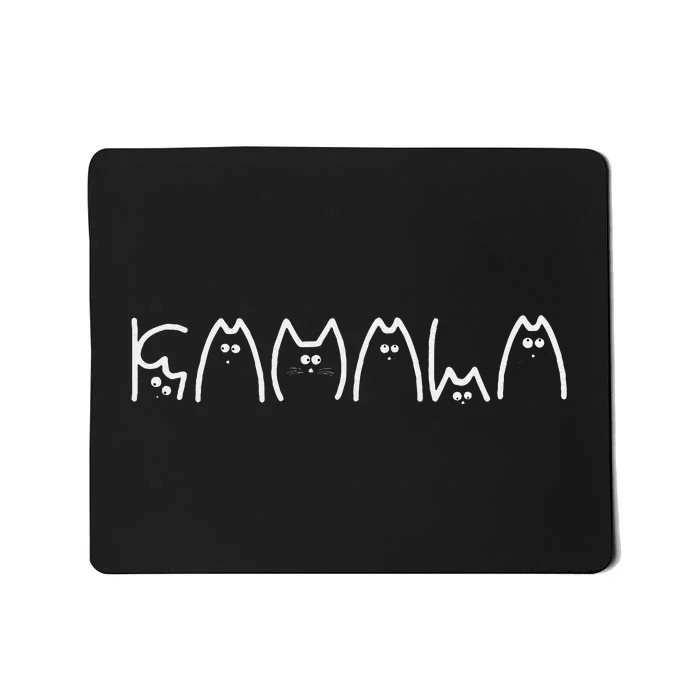 Kamala Cat Typography Alphabet Cute Funny Saying Quote Women Mousepad