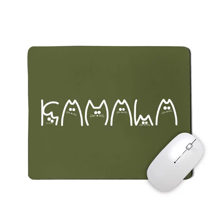 Kamala Cat Typography Alphabet Cute Funny Mousepad