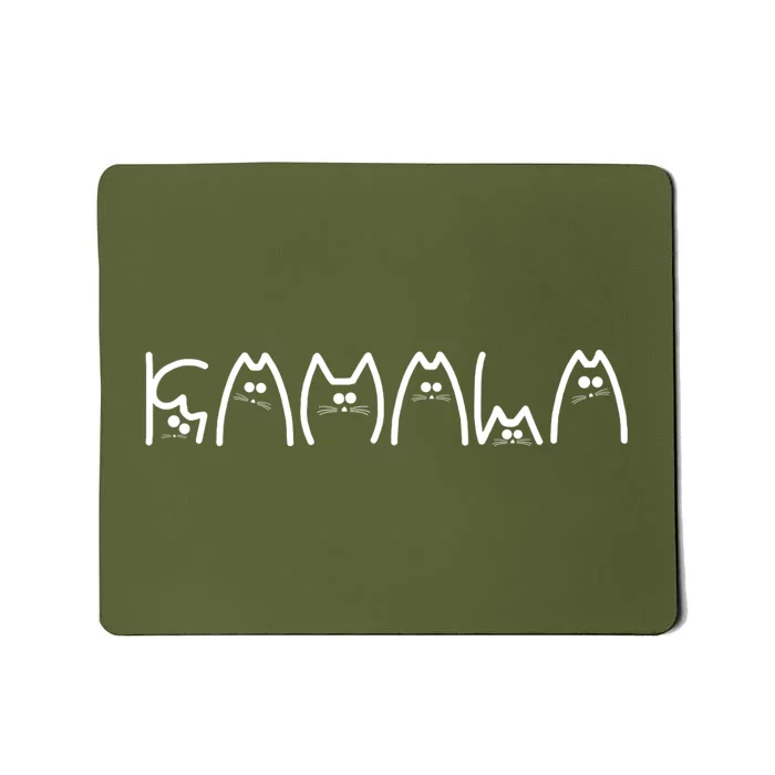 Kamala Cat Typography Alphabet Cute Funny Mousepad