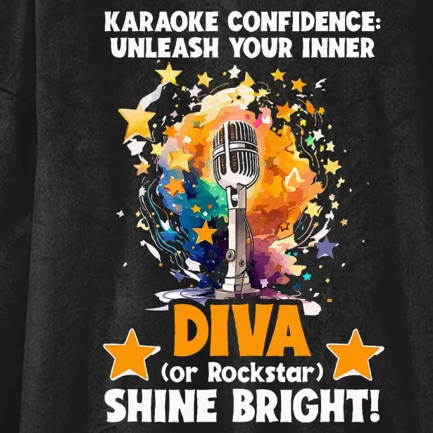 Karaoke Confidence Unleash Your Inner Diva Or Rockstar Hooded Wearable Blanket