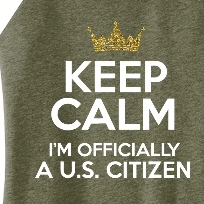 Keep Calm U.S. Citizen American Citizenship Naturalization Women’s Perfect Tri Rocker Tank