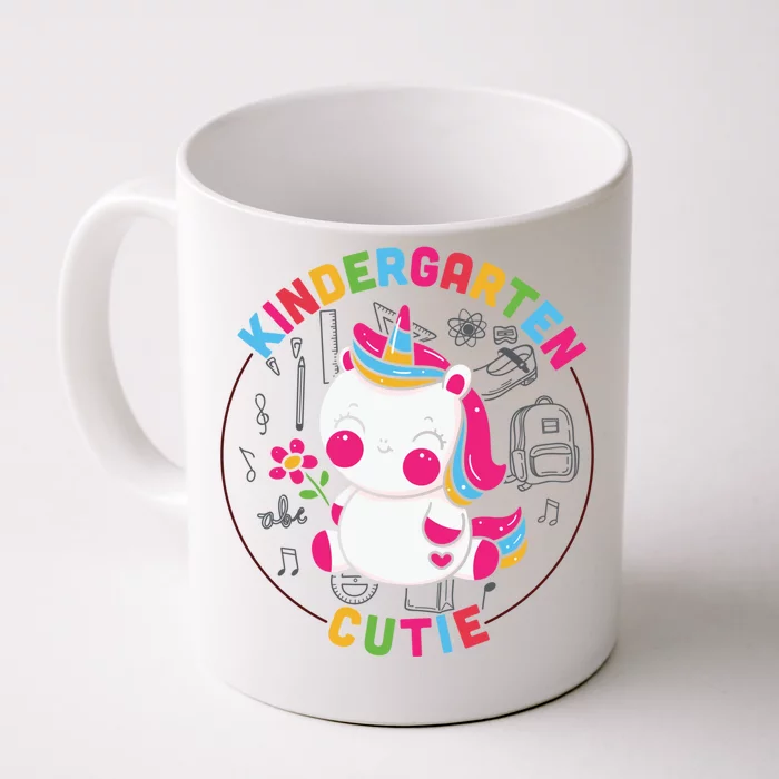 Kindergarten Cutie Unicorn Cute Kindergarten Gift Front & Back Coffee Mug