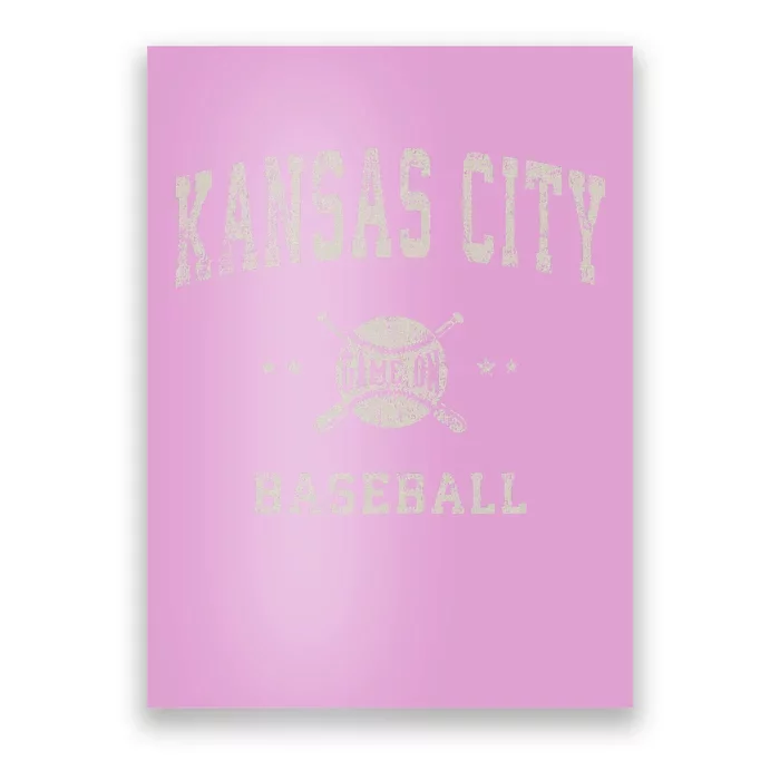 Kansas City Vintage Baseball Throwback Poster