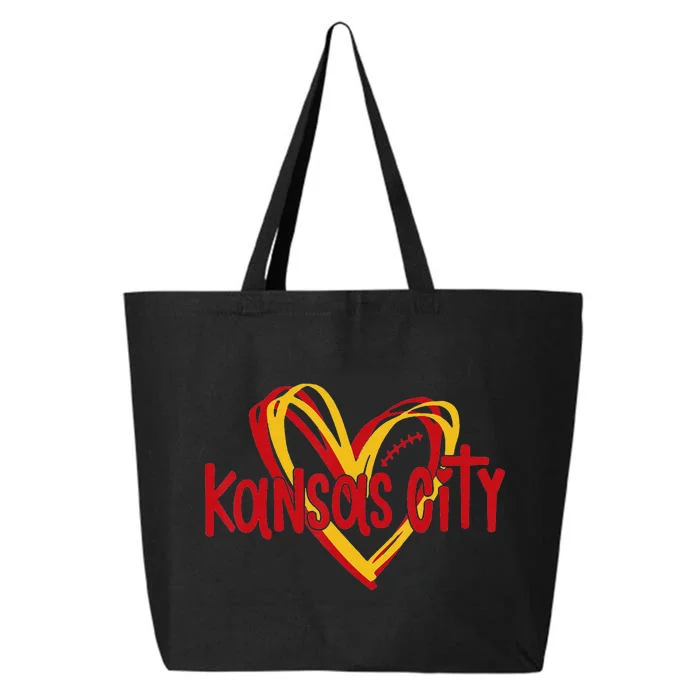 Kansas City Vintage Love Heart KC valentine day 25L Jumbo Tote