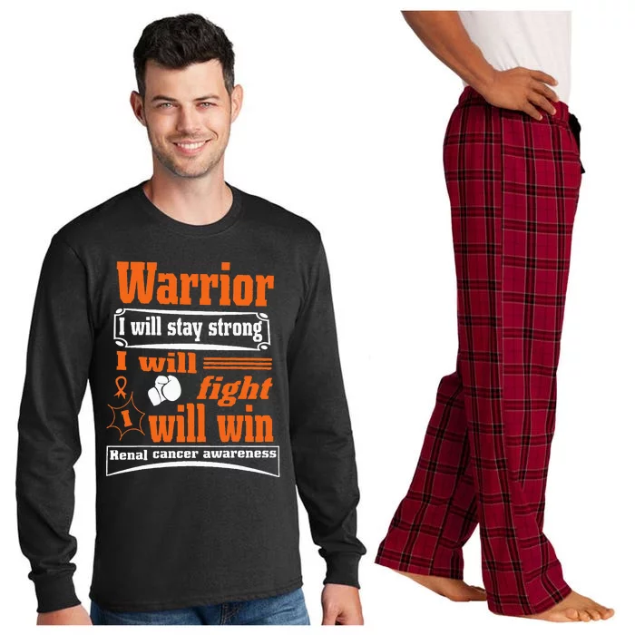 Kidney Cancer Warrior I Will Stay Strong I Will Fight I Will Long Sleeve Pajama Set