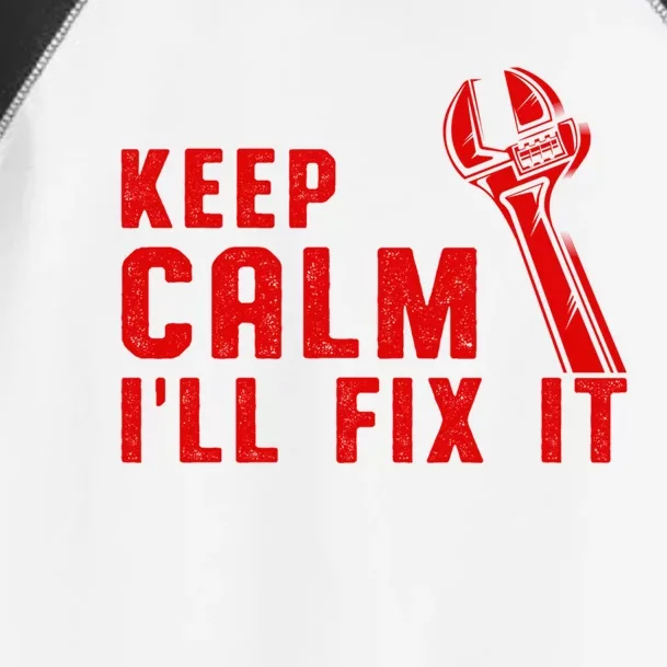 Keep Calm Wrench Will Fix It Repair Auto Car Mechanic Gift Funny Gift Toddler Fine Jersey T-Shirt