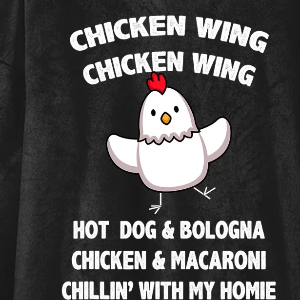 Kids Chicken Wing Chicken Wing Hot Dog And Bologna Toddlers Hooded Wearable Blanket