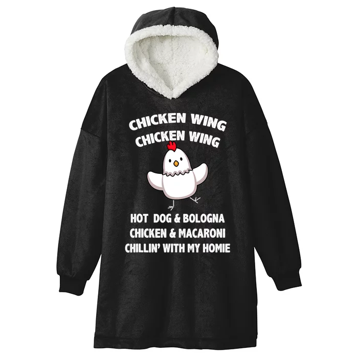 Kids Chicken Wing Chicken Wing Hot Dog And Bologna Toddlers Hooded Wearable Blanket