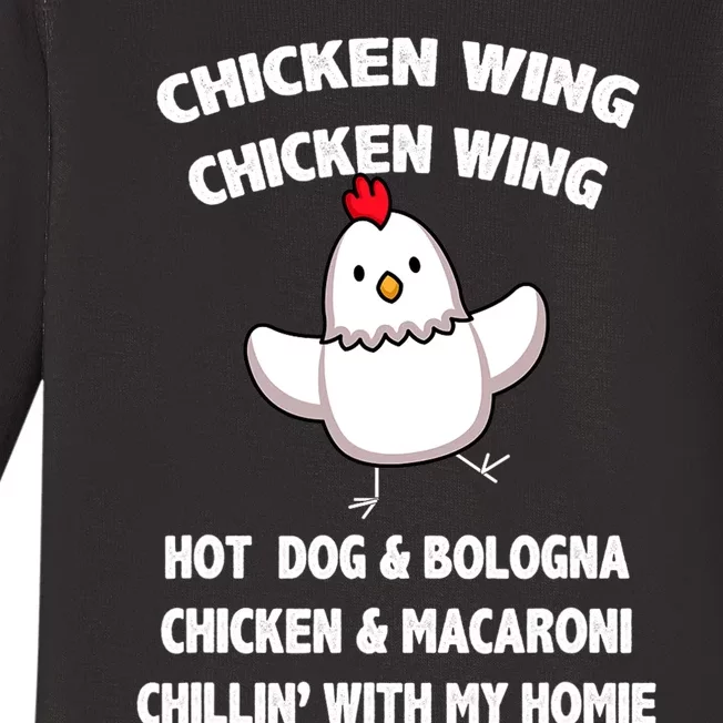 Kids Chicken Wing Chicken Wing Hot Dog And Bologna Toddlers Baby Long Sleeve Bodysuit