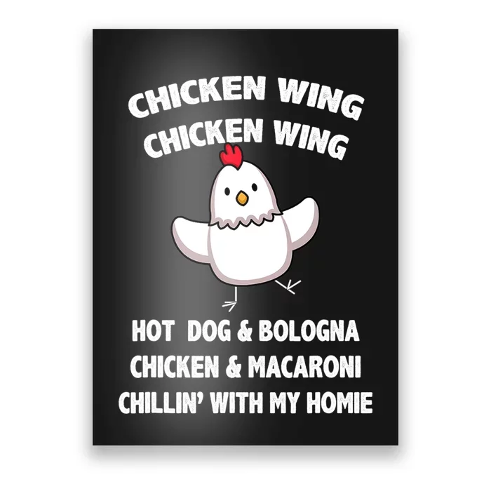 Kids Chicken Wing Chicken Wing Hot Dog And Bologna Toddlers Poster