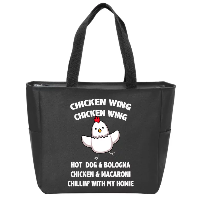 Kids Chicken Wing Chicken Wing Hot Dog And Bologna Toddlers Zip Tote Bag