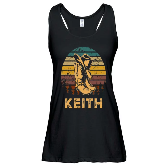 Keith Cowboy Wild West Personalized Team Keith Family Pride Ladies Essential Flowy Tank