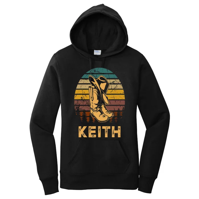 Keith Cowboy Wild West Personalized Team Keith Family Pride Women's Pullover Hoodie