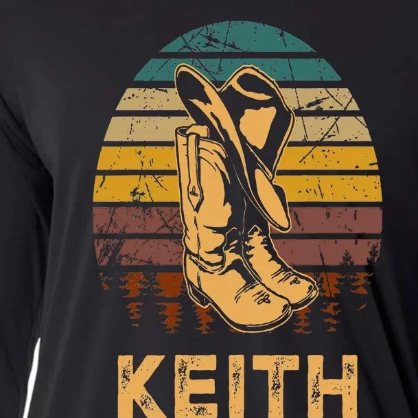 Keith Cowboy Wild West Personalized Team Keith Family Pride Cooling Performance Long Sleeve Crew