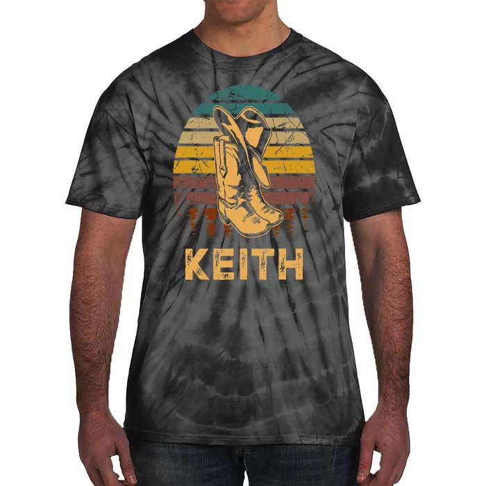 Keith Cowboy Wild West Personalized Team Keith Family Pride Tie-Dye T-Shirt