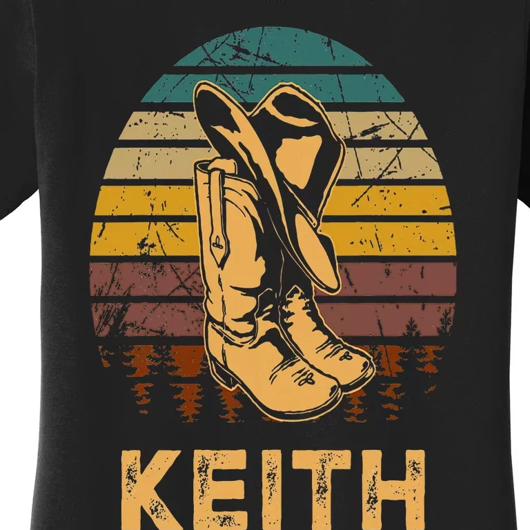 Keith Cowboy Wild West Personalized Team Keith Family Pride Women's T-Shirt