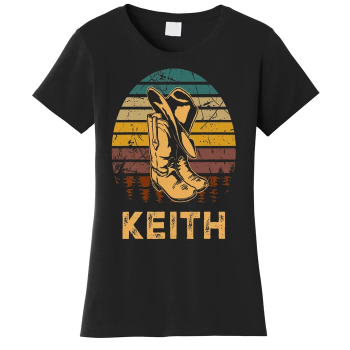 Keith Cowboy Wild West Personalized Team Keith Family Pride Women's T-Shirt