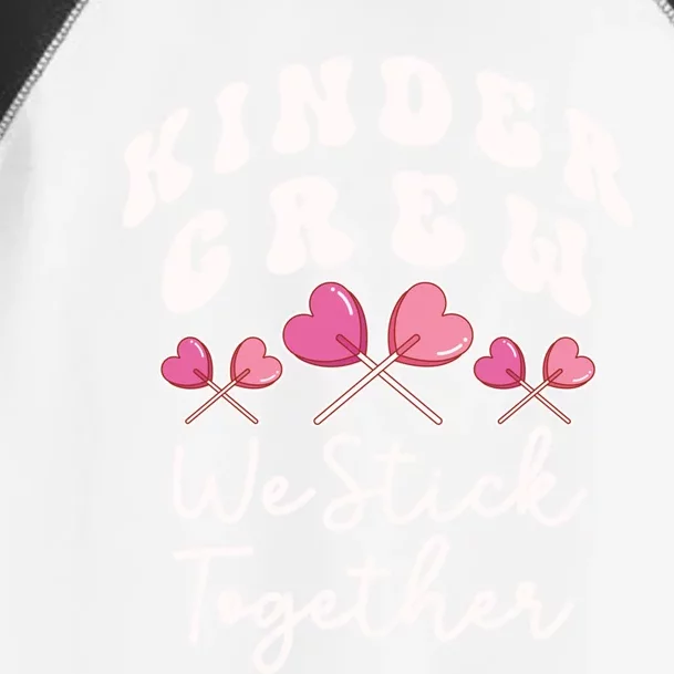 Kinder Crew We Stick Together Kindergarten Has Heart Teacher Gift Toddler Fine Jersey T-Shirt