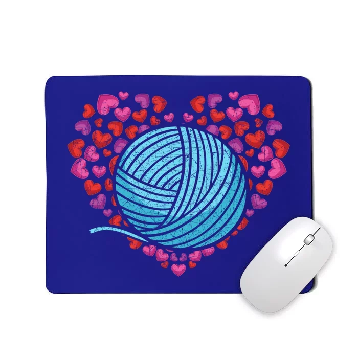 Knit Crocheter Yarn Knitter Crocheting Lover Heart Knitting Great Gift Mousepad