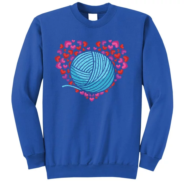 Knit Crocheter Yarn Knitter Crocheting Lover Heart Knitting Great Gift Tall Sweatshirt