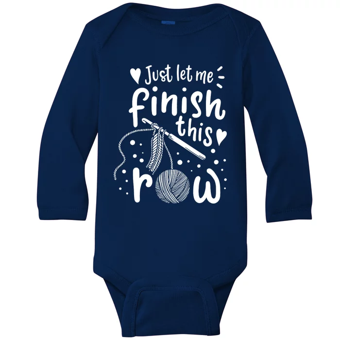 Knitting Crocheting Yarn Funny Baby Long Sleeve Bodysuit