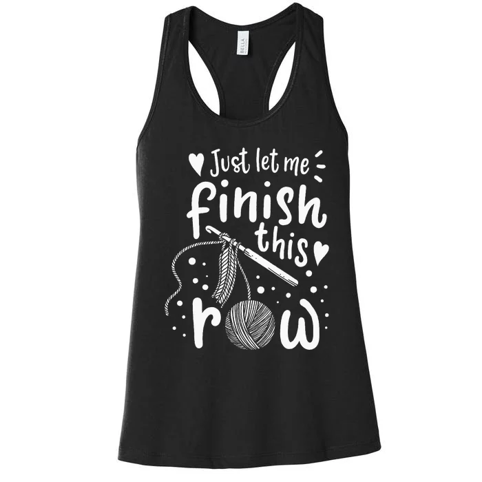 Knitting Crocheting Yarn Funny Women's Racerback Tank