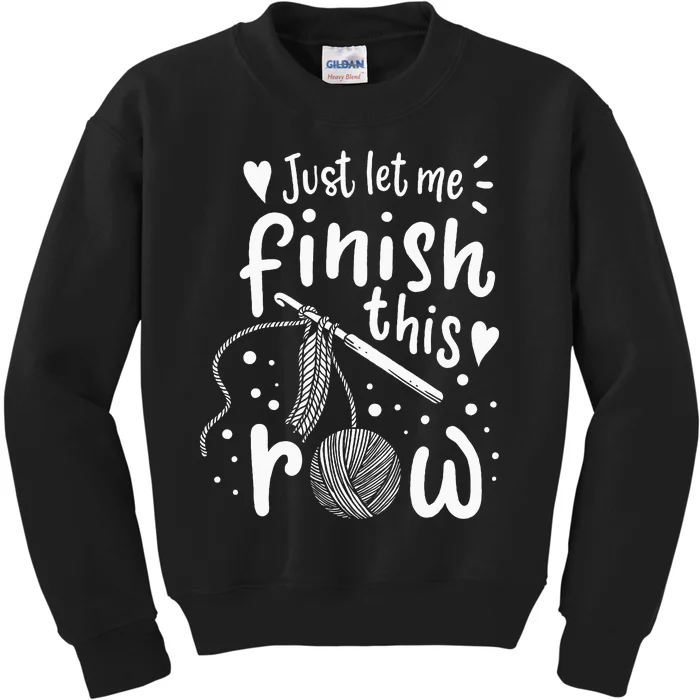 Knitting Crocheting Yarn Funny Kids Sweatshirt